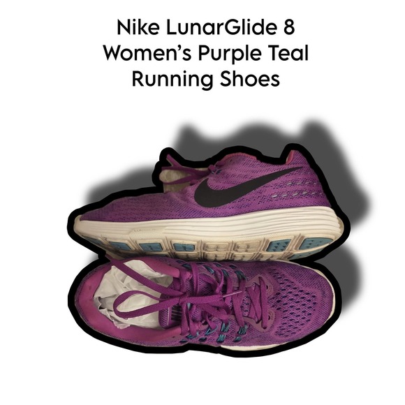 Nike Shoes - Nike LunarGlide 8 Running Shoes Womens 9 Purple EUC Lunarlon Flywire 843726-501